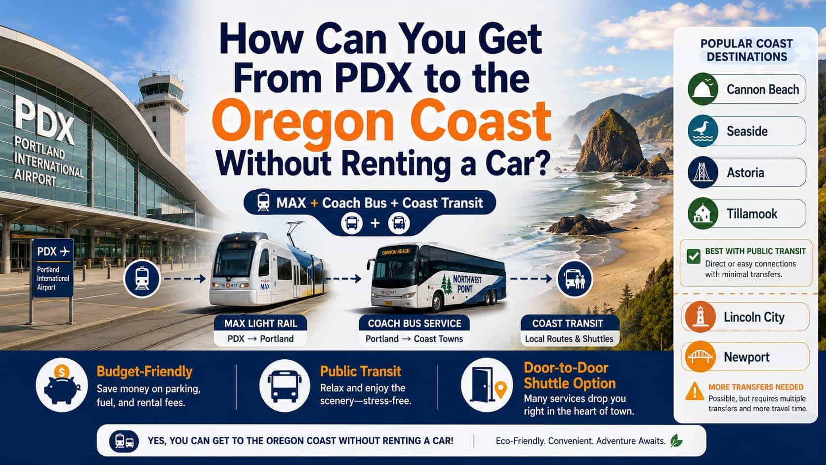 How Can You Get From PDX to the Oregon Coast Without a Car?