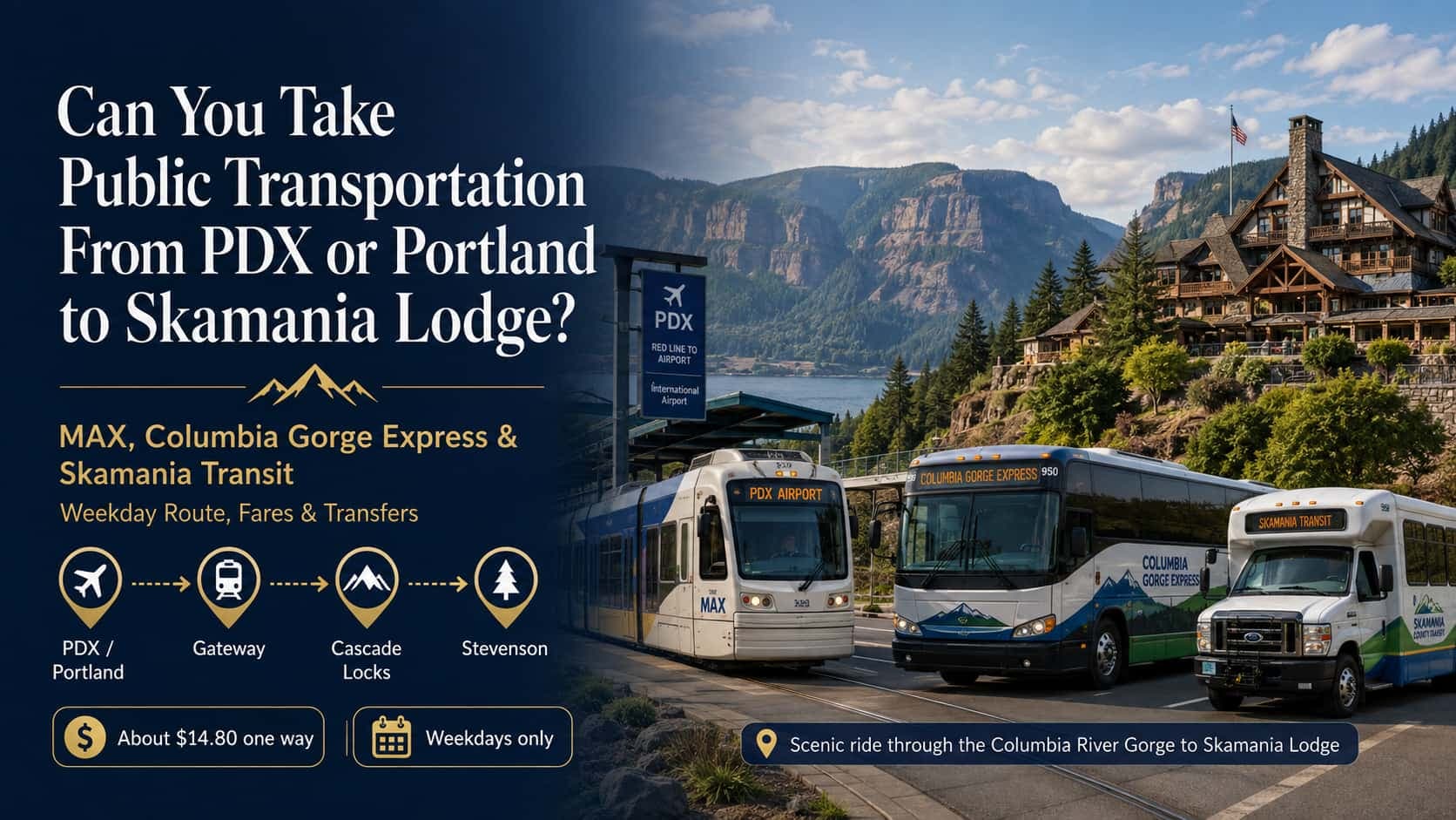 Can You Take Public Transportation From PDX to Skamania Lodge?