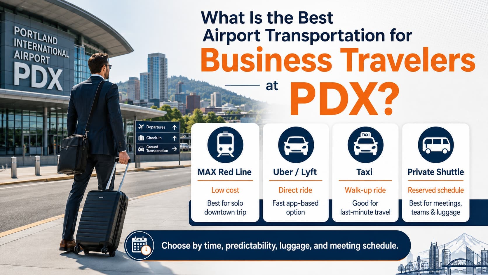 What Is the Best Airport Transportation for Business Travelers at PDX?