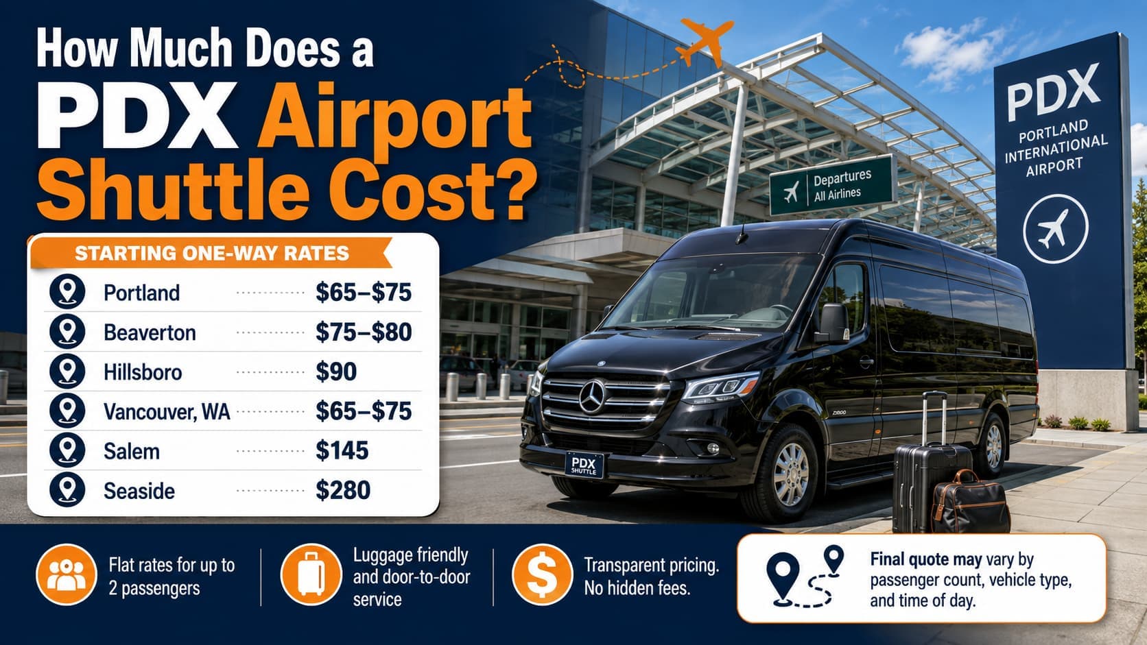 How Much Does a PDX Airport Shuttle Cost?