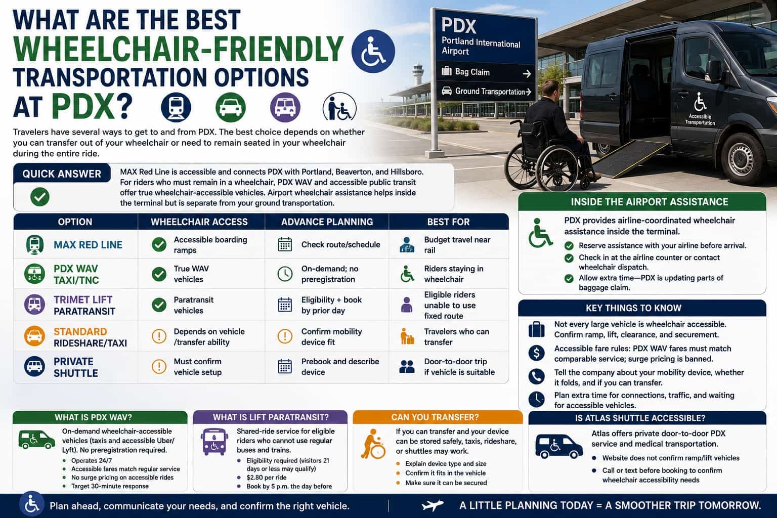 What Are the Best Wheelchair-Friendly Transportation Options at PDX?