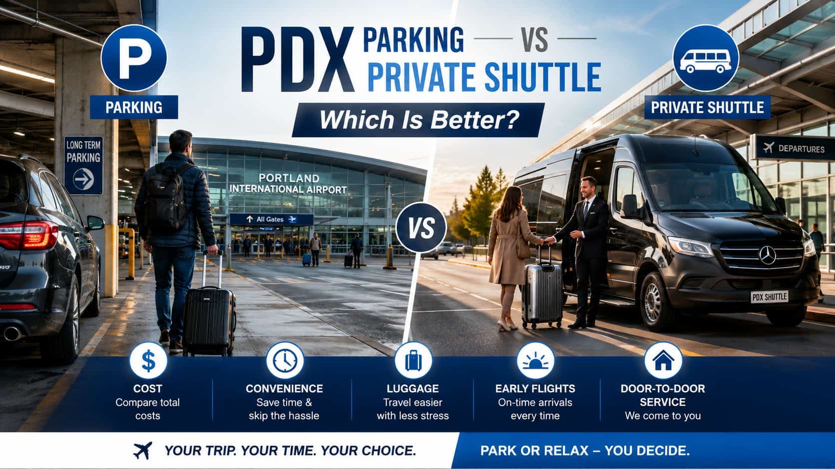 PDX Airport Parking vs Private Shuttle: Which Is Better?