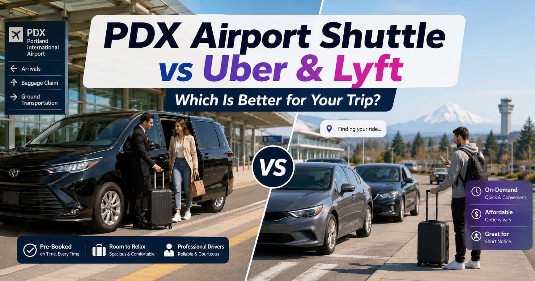 PDX Airport Shuttle vs Uber & Lyft: Which Is Better?
